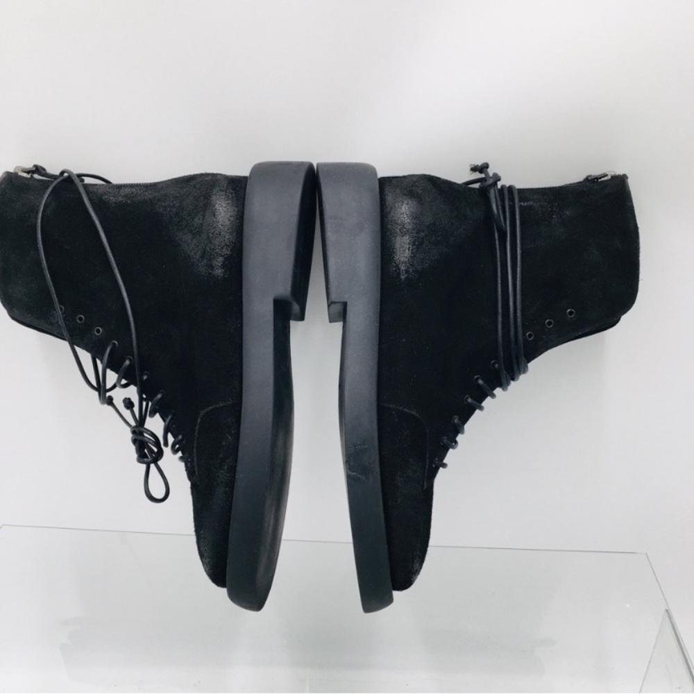 Marsell Black Suede Combat Boots - Picture 9 of 15